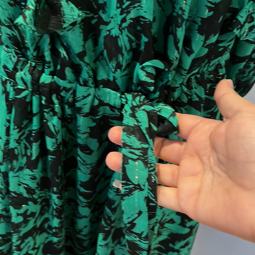 Misa Los Angeles Olivia Dress Emerald Abstract NWT - Picture 8 of 15